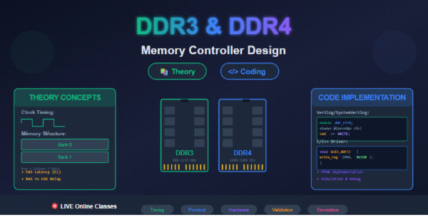DDR3 and DDR4 Theory and coding live class cover