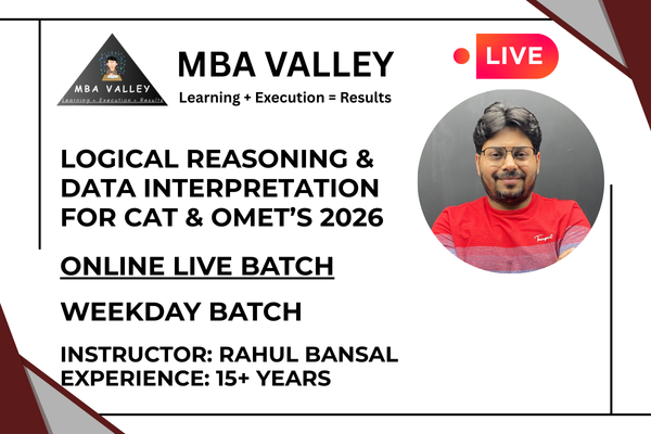 Logical Reasoning & Data Interpretation For CAT & OMET'S 2026 (Online Live Weekday Batch) cover