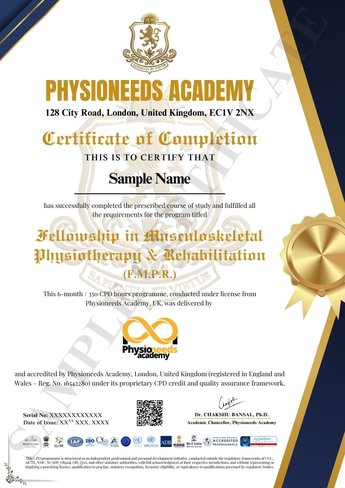 Course completion certificate