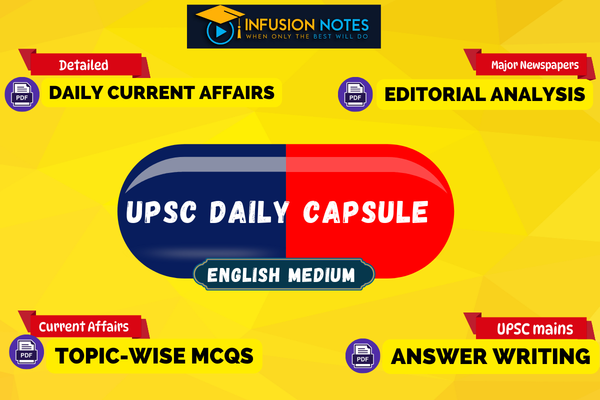 UPSC Daily Capsule, English Medium, Current Affairs Dose cover