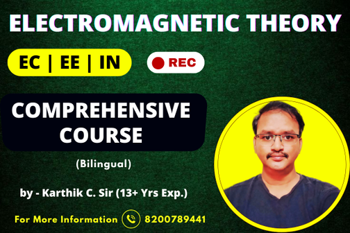 GATE Comprehensive Course Electromagnetic Theory EC - EE - IN | Zero To Mastery | cover