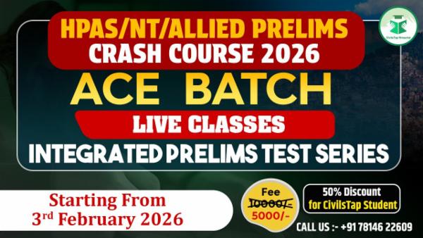 HPAS/NT/Allied Prelims 2026 Live ACE Batch- 1 cover