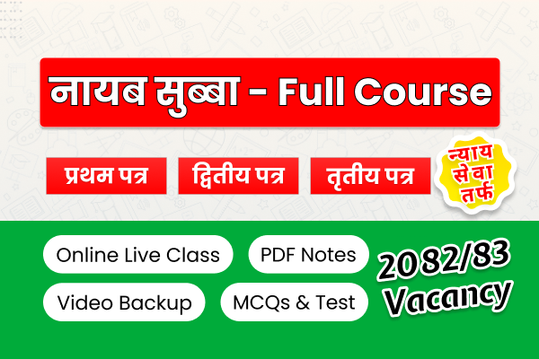 Nayab Subba Full Course Bundle | Nepal Justice Service | Nepali Medium - Live Class 2082 cover