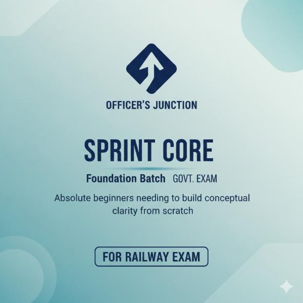 Sprint Core (Foundation Batch - Railway Exam) cover