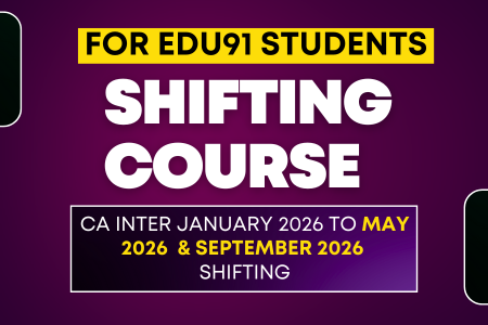 CA Inter Shifting Course for January 2026 to May 2026 & September 2026 cover