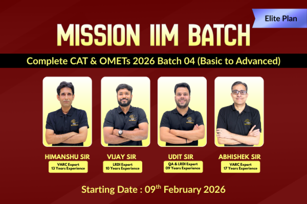Complete CAT & OMETs 2026 Batch 04 (Basic to Advanced) | Mission IIM Batch- Elite Plan cover