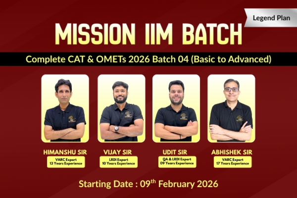 Complete CAT & OMETs 2026 Batch 04 (Basic to Advanced) | Mission IIM Batch- Legend Plan cover
