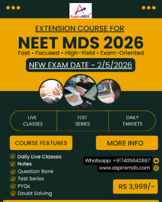 EXTENSION COURSE - NEET MDS 2026 cover