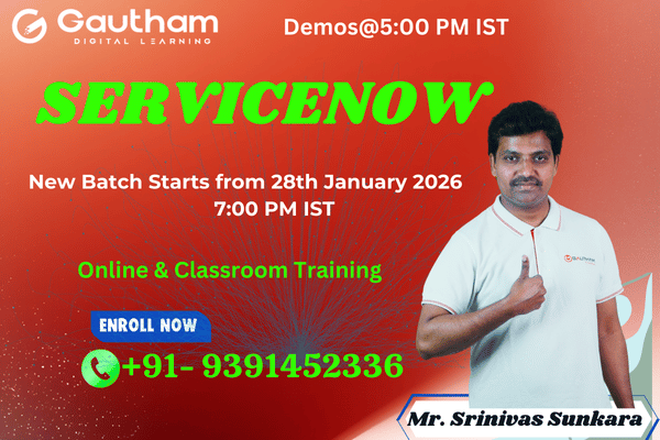 ServiceNow Live Classes : New Batch Starts from 28th January 2026 7:00 PM cover