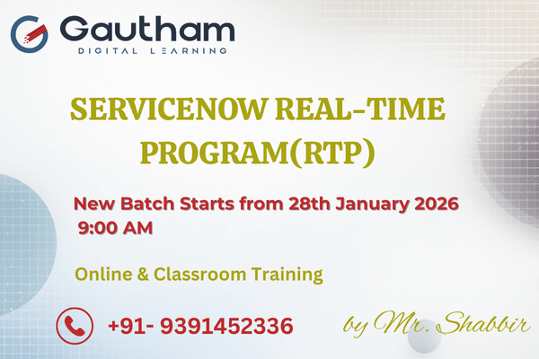 ServiceNow RTP - New Batch Starts from 28th January 2026 9:00 AM cover