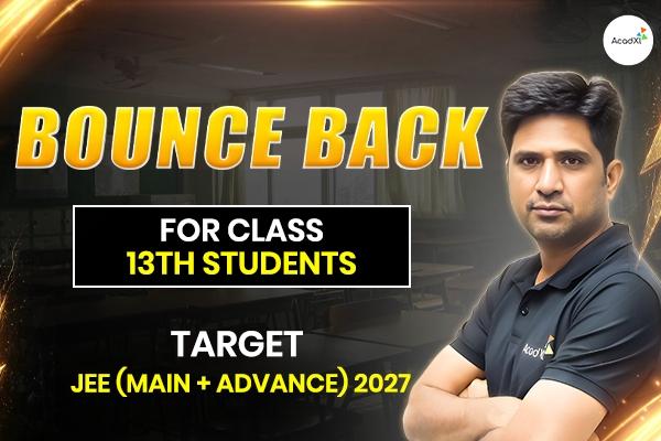 Bounce Back 2027 - For Class 13th JEE cover