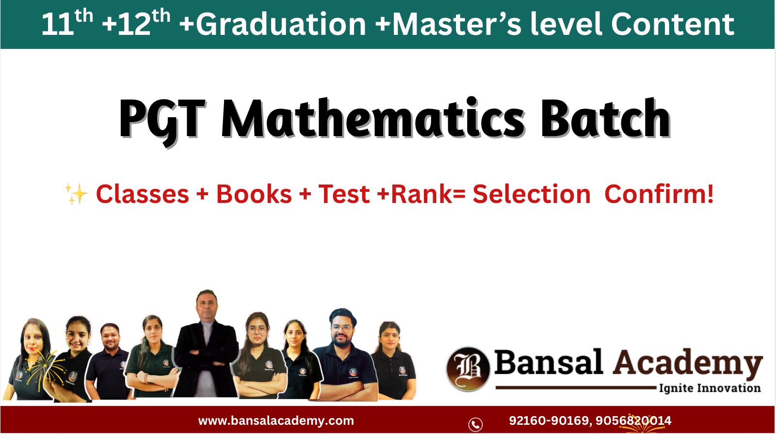 PGT Mathematics Recorded Batch cover