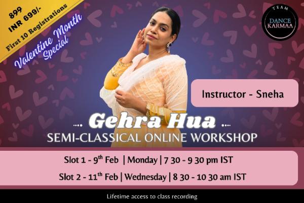 Gehra Hua - Semi Classical Online Workshop with Sneha cover