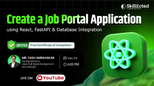 Create a Job Portal Application using React, FastAPI & Database Integration cover