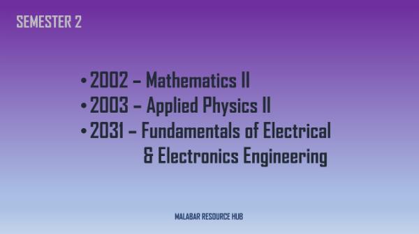 FEE,Maths,Physics : Semester 2 cover
