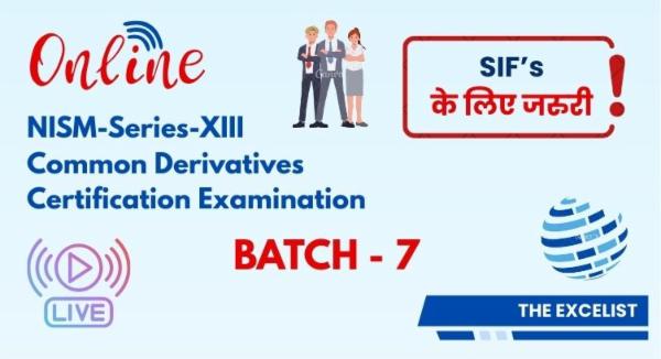 NISM Series XIII - Common Derivative Exam Live Classes Batch - 7 cover