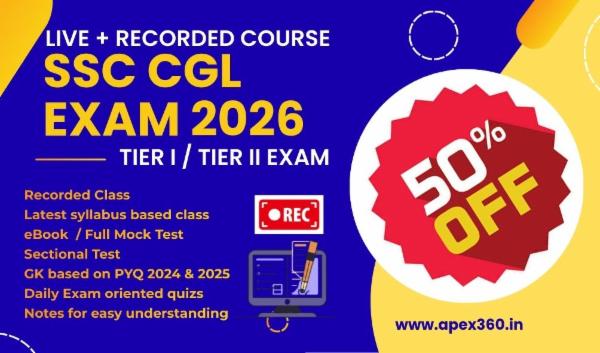 APEX SSC CGL EXAM ONLINE COURSE (ENGLISH MEDIUM) 2026 cover