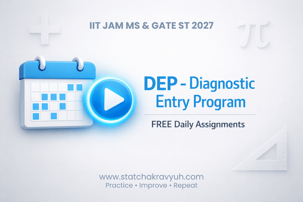 Diagnostic Entry Program (DEP) - IIT JAM & GATE Statistics 2027 cover