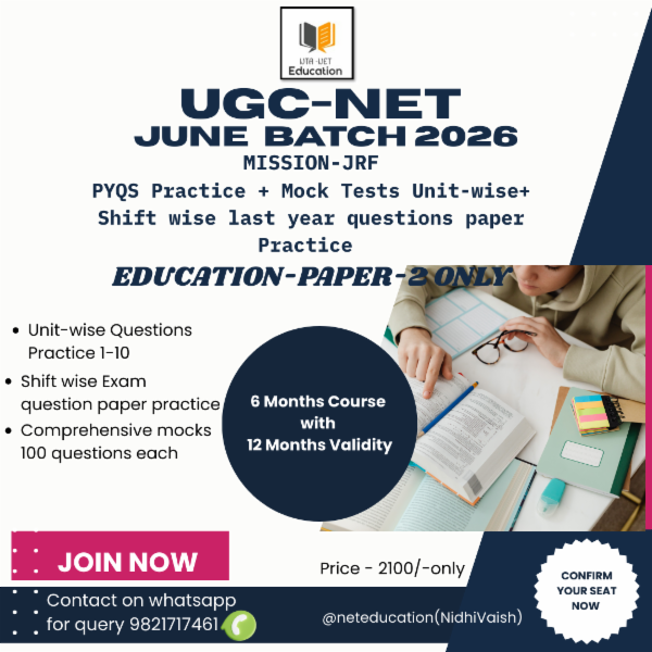 UGC-NET EDUCATION SUBJECT||JUNE BATCH 2026|| PYQS+ MOCK TESTS+ Latest to old Exam shift question papers practice  cover