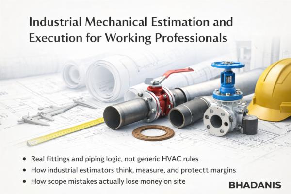 Industrial Mechanical Estimation and Execution for Working Professionals Online Course cover