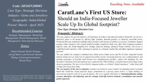 CaratLane’s First US Store: Should an India‑focused jeweller scale up its Global footprint?  cover