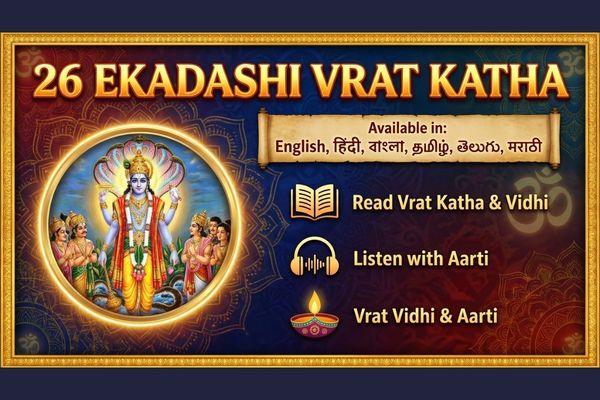 26 Ekadshi Vrat Katha with Vidhi & Aarti cover