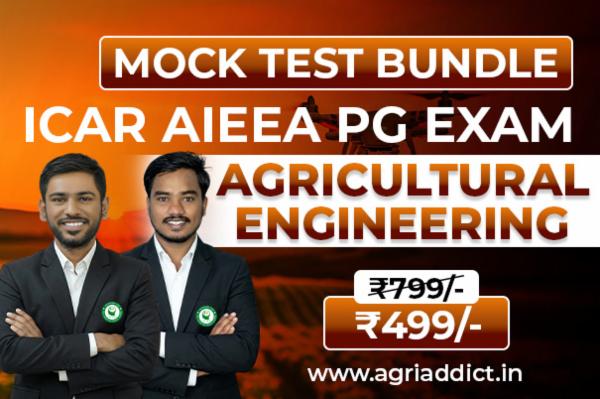 Agricultural Engineering Paid Mock Tests for ICAR AIEEA PG EXAM cover