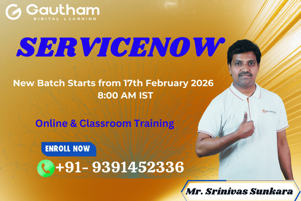 ServiceNow Live Classes : New Batch Starts from 17th February 2026 8:00 AM cover