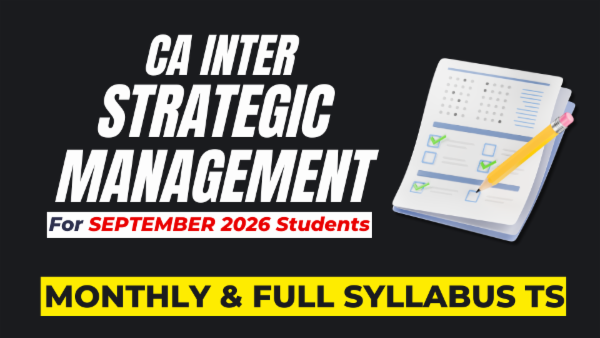 CA Inter SM Monthly & Full Syllabus Test Series for September 2026 cover