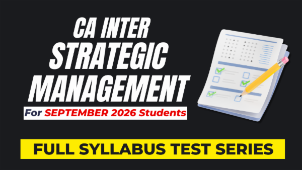CA Inter SM Full Syllabus Test Series For September 2026 cover