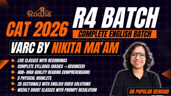 CAT 2026 | Batch - R4 | (Complete English) Zero to Zenith VARC by Nikita Mam for CAT 2026 cover