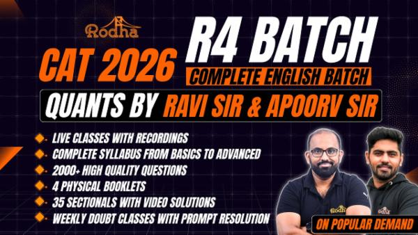CAT 2026 | Batch - R4 | Complete English Zero to Zenith QUANTITATIVE APTITUDE by RAVI SIR & APOORV SIR for CAT 2026 cover