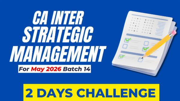 CA Inter SM 2 Days Challenge for May 2026 Batch 14 cover