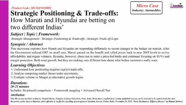 Strategic Positioning & Trade-offs:How Maruti and Hyundai are betting on two different Indias' cover