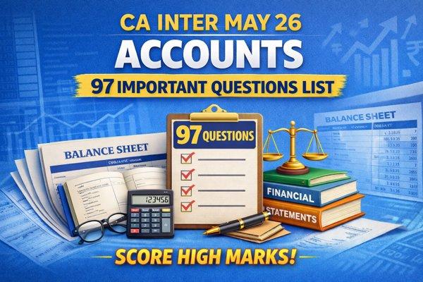 CA INTER MAY26 ACCOUNTS IMPORTANT QUESTIONS LIST cover