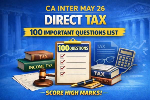 CA INTER MAY26 DT IMPORTANT QUESTIONS LIST cover