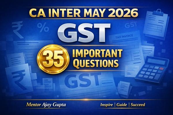 CA INTER MAY26 GST IMPORTANT QUESTIONS LIST cover