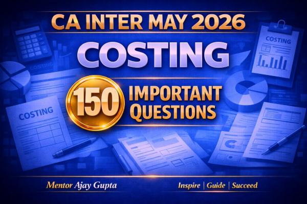 CA INTER MAY26 COSTING IMPORTANT QUESTIONS LIST cover