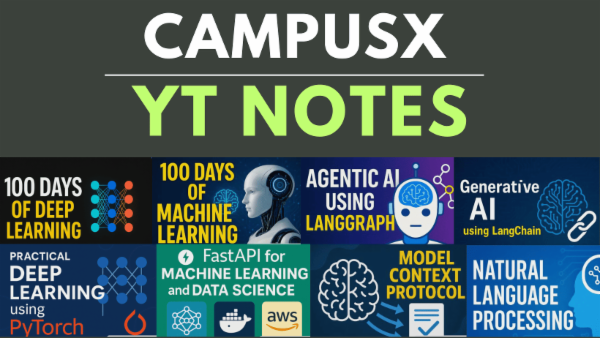 CampusX YouTube Notes [6000 Pages] cover