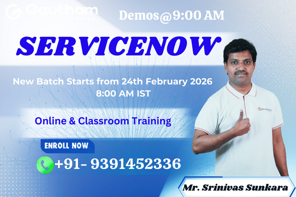 ServiceNow Live Classes : New Batch Starts from 24th February 2026 8:00 AM cover