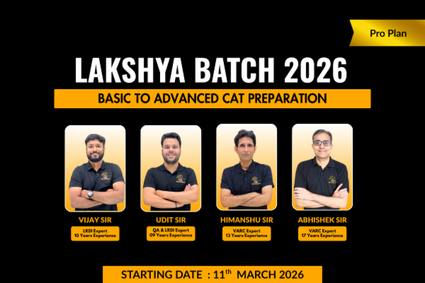 Complete CAT 2026 Batch 05 (Basic to Advanced) | Lakshya Batch- Pro Plan cover