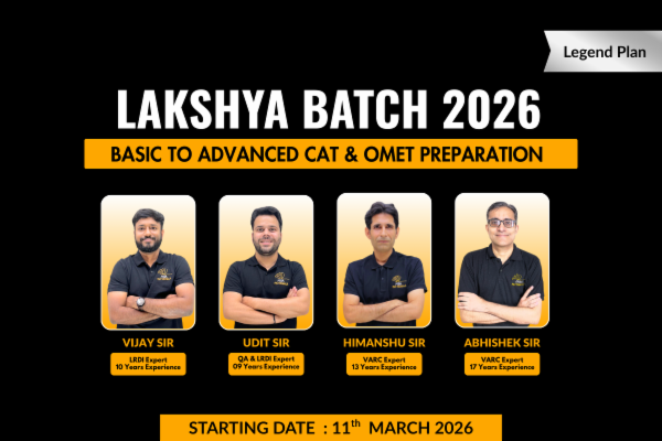Complete CAT & OMETs 2026 Batch 05 (Basic to Advanced) | Lakshya Batch- Legend Plan cover