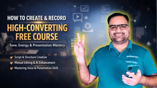 Free Course Creation Blueprint: Script, Tone & Recording Mastery cover