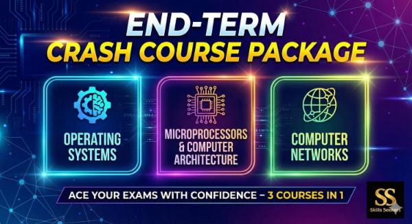 End term Express Crash Course Package : Microprocessors & CA , Computer Networks and Operating Systems cover