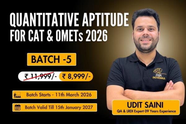 Complete Quantitative Aptitude (Batch 05) for CAT & OMETs 2026 by Udit Sir cover