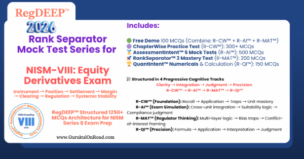 NISM-VIII Equity Derivatives RegDEEP™ Rank Separator Mock Test Series 2026 cover