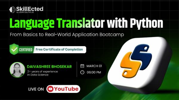 Language Translator with Python From Basics to Real-World Application Bootcamp cover