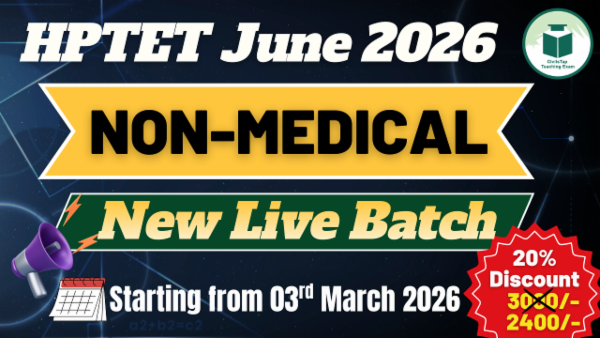 HP TET June 2026 | Non-Medical | New Live Batch | Starting from 3rd March 2026 cover