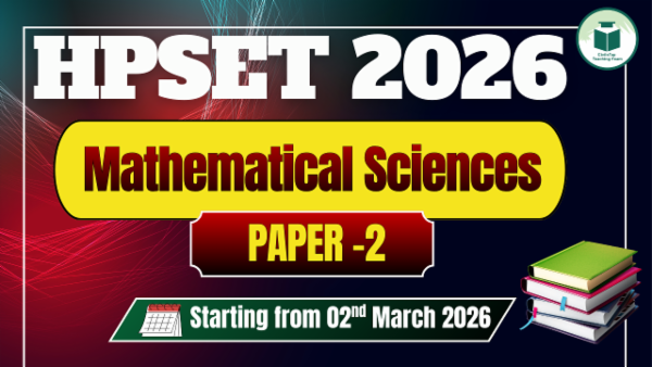 HP SET PAPER-2: Mathematical Sciences | Complete Batch- 2| By Rajeev Sir(JRF) cover
