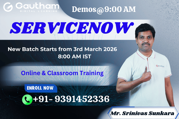 ServiceNow Live Classes : New Batch Starts from 3rd March 2026 8:00 AM cover